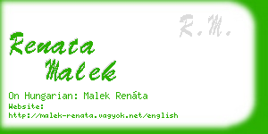 renata malek business card